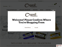 Tablet Screenshot of organictraditions.com